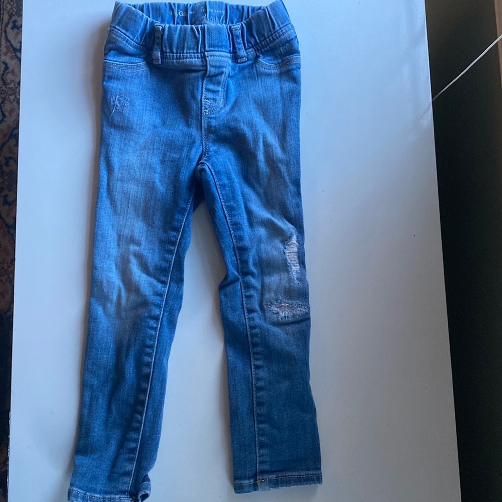 Distressed denim stretch jeans (size 4-yrs)